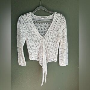 Dressbarn Crochet Knit Sweater